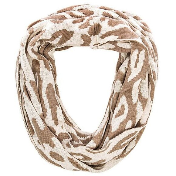 Michael Stars Big Cat Eternity Scarf Tan OS - Picture 2 of 10